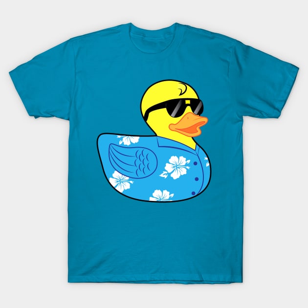 Rubber Ducky in Hawaiian Shirt with Shades T-Shirt by PenguinCornerStore